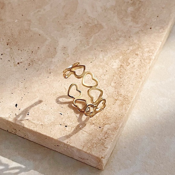 n e w | adjustable 18k gold heart ring - Picture 2 of 5